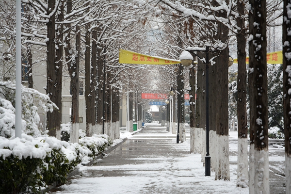 校園雪景