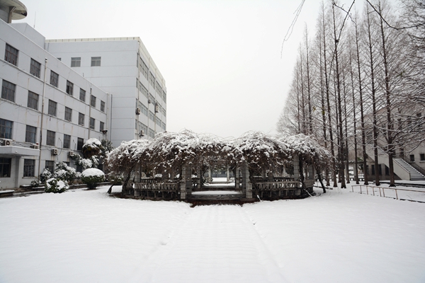 校園雪景